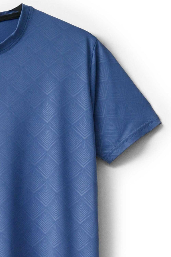 Elo Jay Cee Men's Textured Dry Fit Activewear Tee Shirt Grey