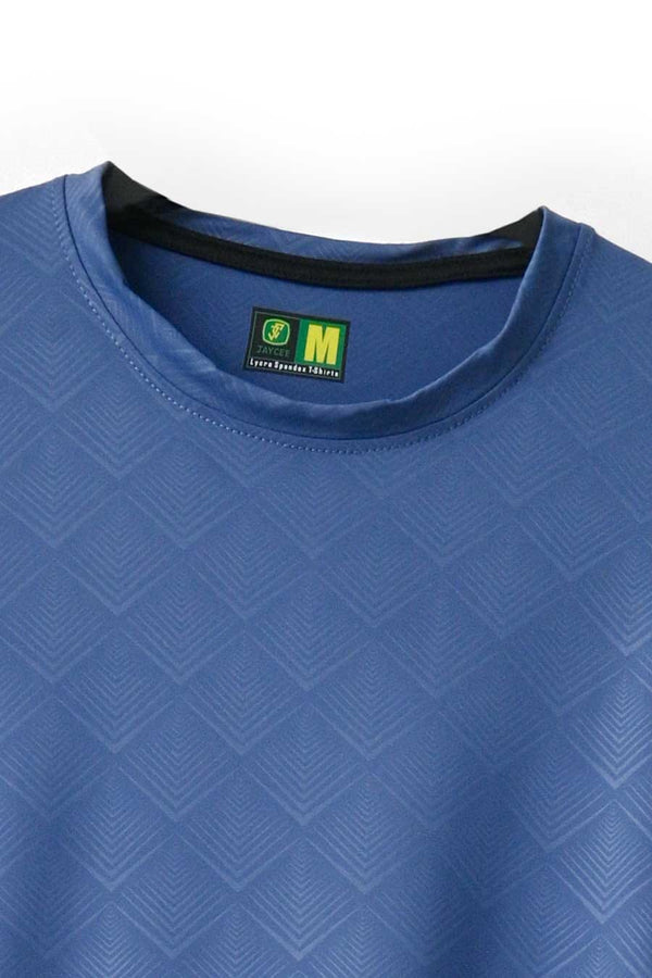 Elo Jay Cee Men's Textured Dry Fit Activewear Tee Shirt Grey