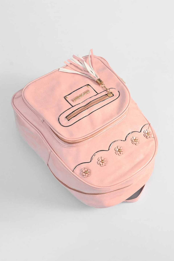 Elo Jingpin Tassel Design Women's PU Leather Mini Backpack Mud