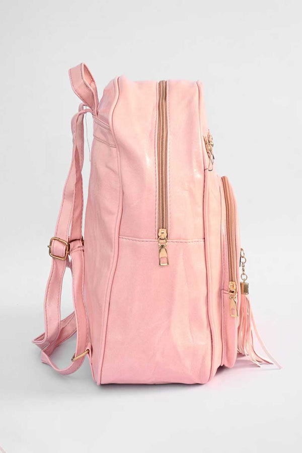 Elo Jingpin Tassel Design Women's PU Leather Mini Backpack Mud