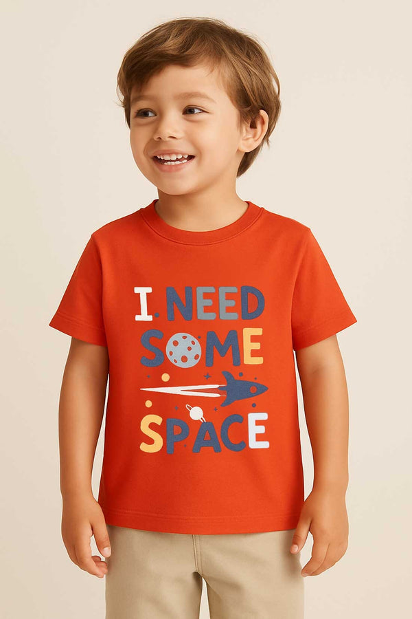 elo Junior Max 21 Boy's I Need Some Space Tee Shirt Orange