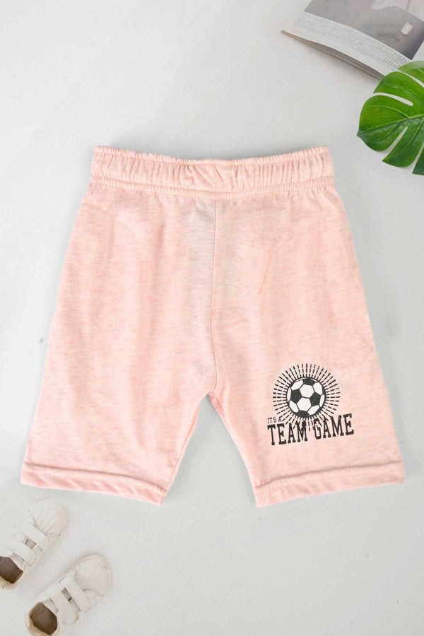Elo Junior Republic Kid's Team Game Printed Shorts Baby Pink
