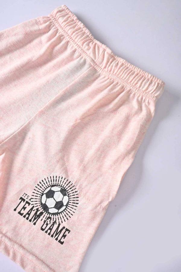 Elo Junior Republic Kid's Team Game Printed Shorts Baby Pink