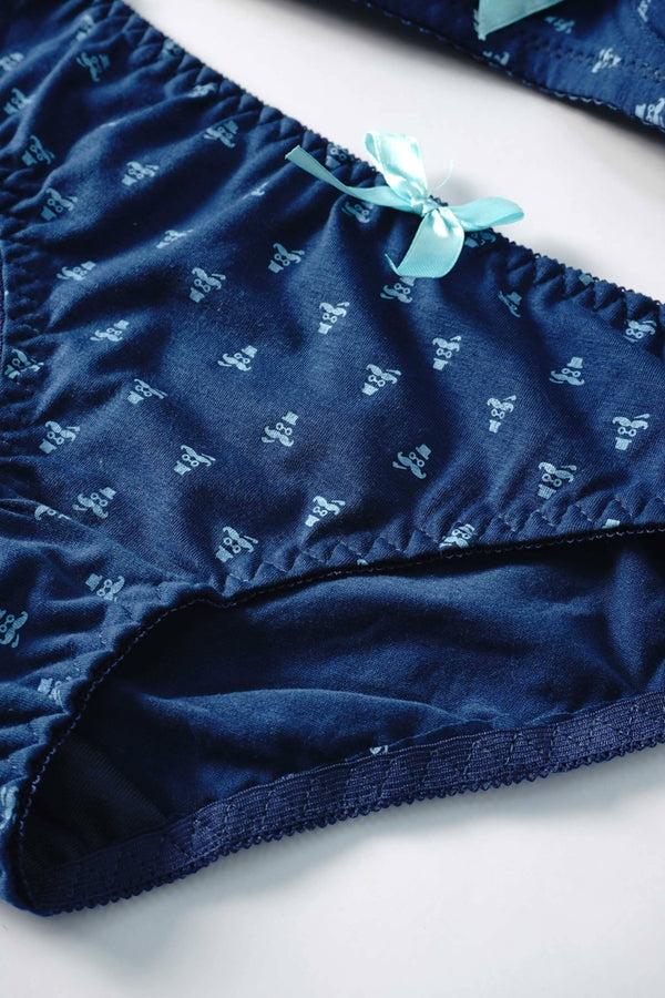 Elo Kangxin Women's Wired Padded Bra & Pantie Set Black