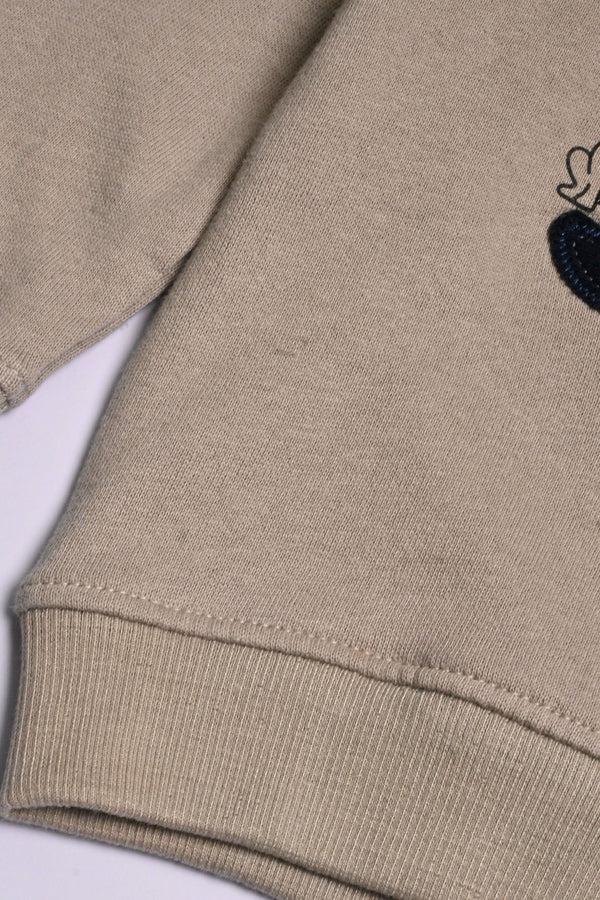 Elo Kid's Applique Crocodile Fleece Sweat Shirt Mud
