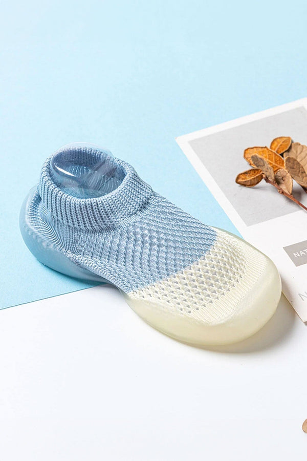 Elo Kid's Breathable Anti-Slip Sock Shoes Sky & White