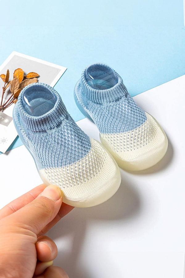 Elo Kid's Breathable Anti-Slip Sock Shoes Sky & White