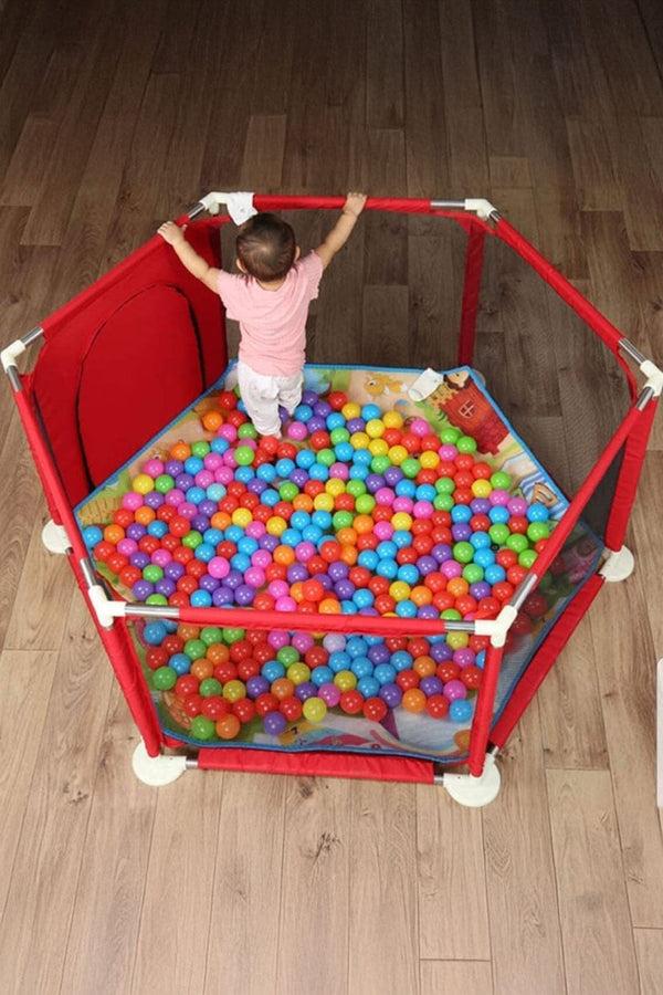 Elo Kid's Foldable Playpen Tent With Basketball Hoop Blue