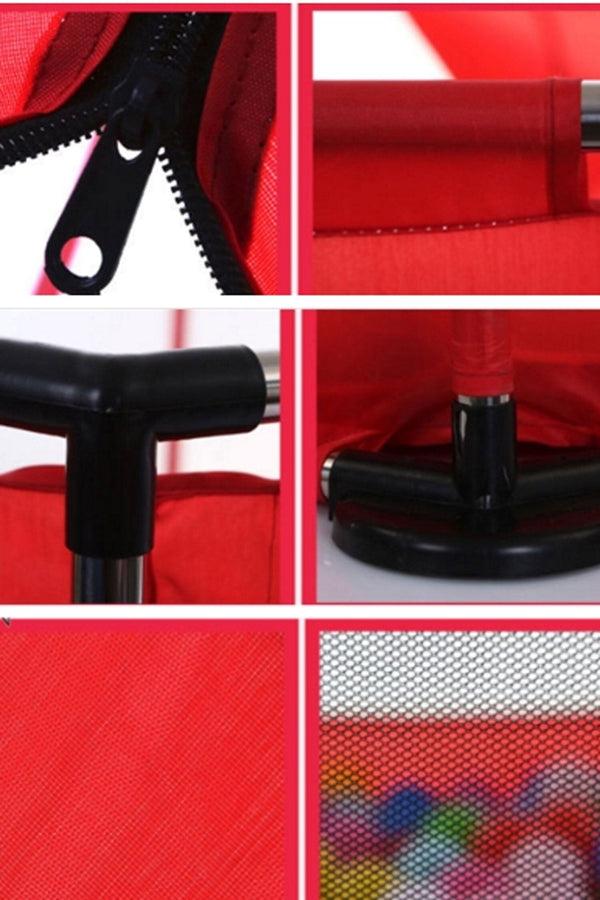 Elo Kid's Foldable Playpen Tent With Basketball Hoop Blue