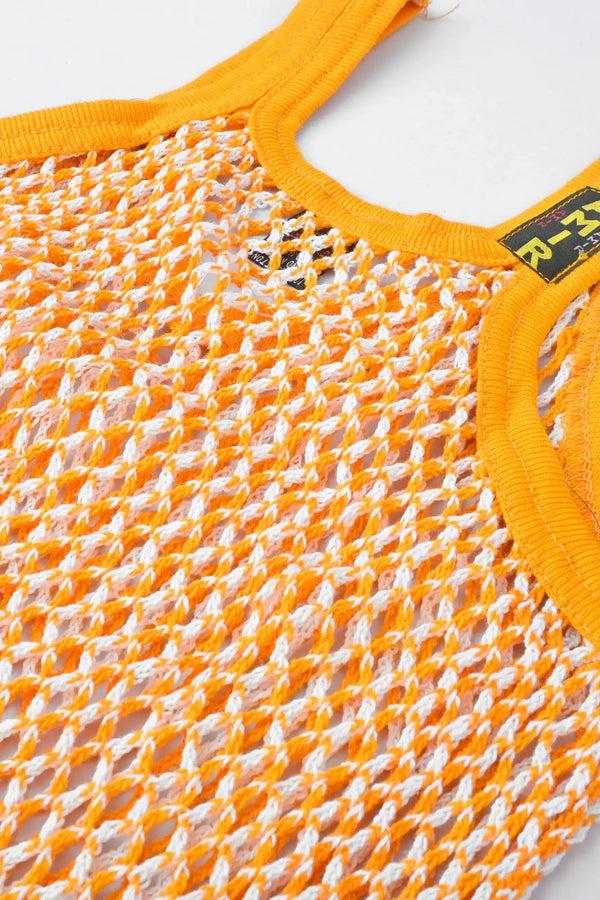 Elo Kid's Knitted Net Sleeveless Sando Vest Coral Red