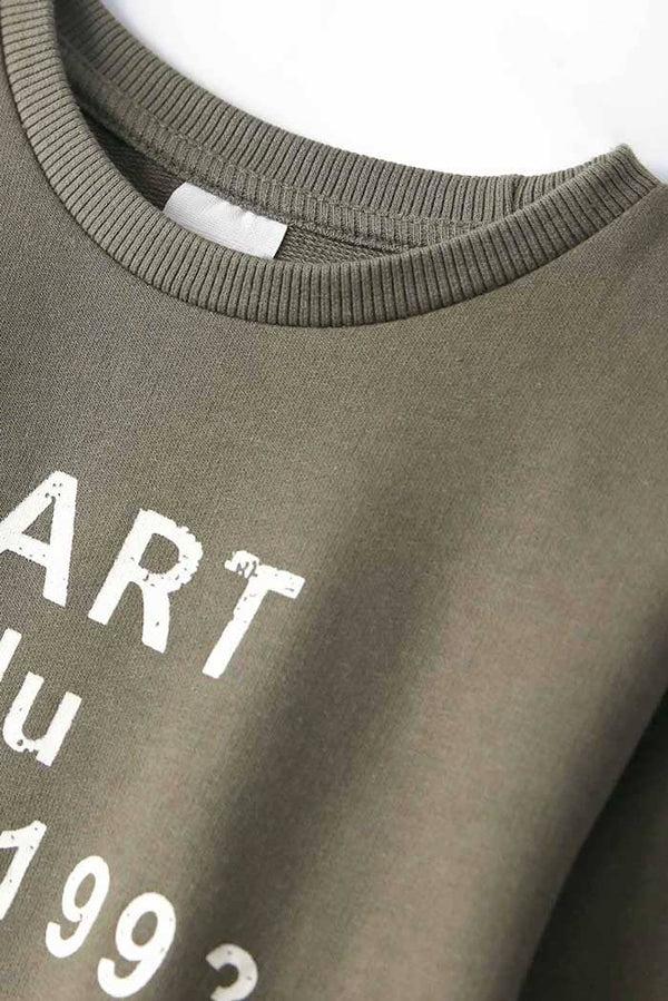 Elo Kid's L Art Du Ballet Printed Terry Sweat Shirt Light Olive