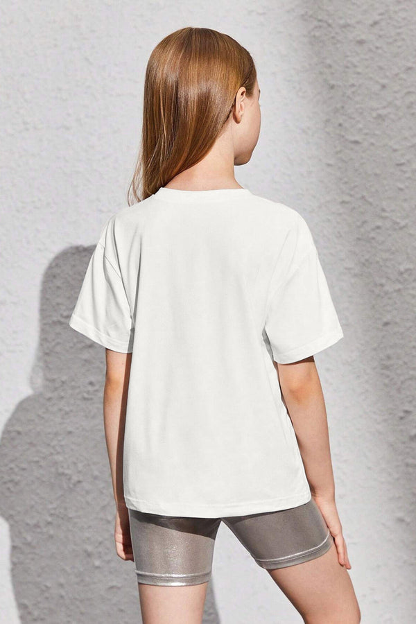 Elo Kid's Lucky Brand Embossed Classic Tee Shirt White