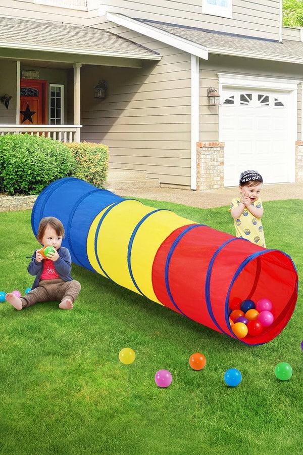 elo Kid's Madison Foldable Crawling Tunnel Red & Blue