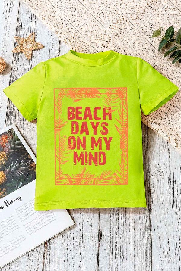 Elo Kid's Max 21 Beach Days Printed Short Sleeve Tee Shirt Black
