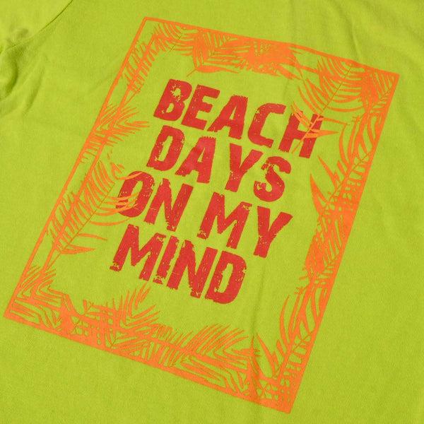 Elo Kid's Max 21 Beach Days Printed Short Sleeve Tee Shirt Black