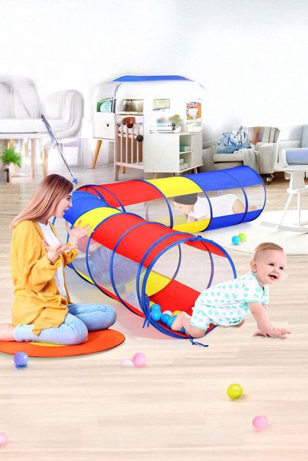 Elo Kid's Oakland Foldable Crawling Tunnel Red & Blue