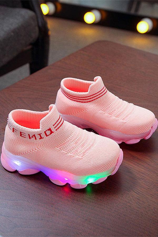 elo Kid's Premium LED Light-Up Sneakers Powder Pink
