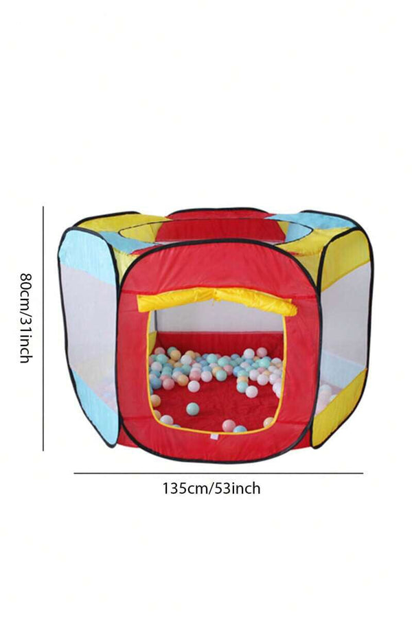 Elo Kid's Six-Sided Black Border Playhouse Tent Red