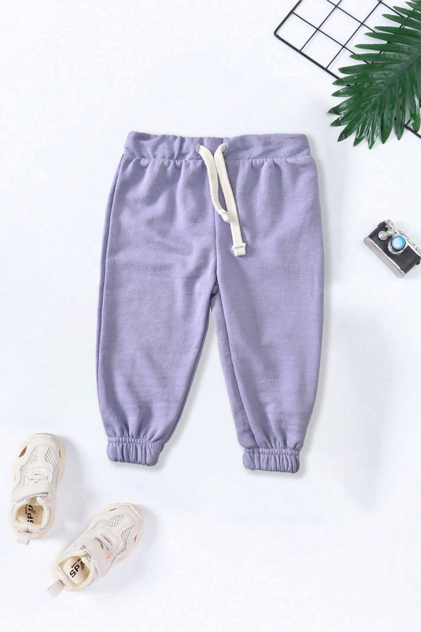 Elo Kid's Solid Design Linz Terry Jogger Pants Lilac