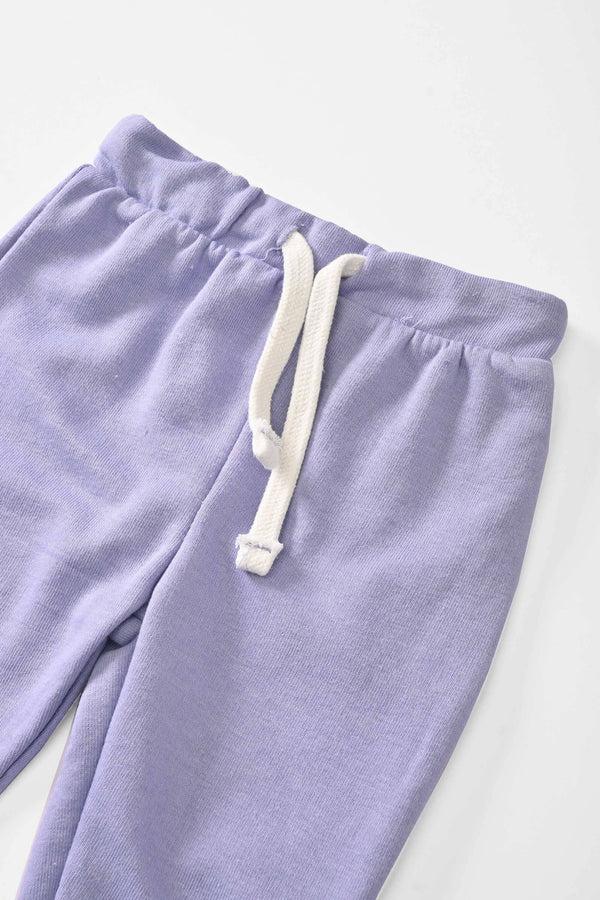 Elo Kid's Solid Design Linz Terry Jogger Pants Lilac