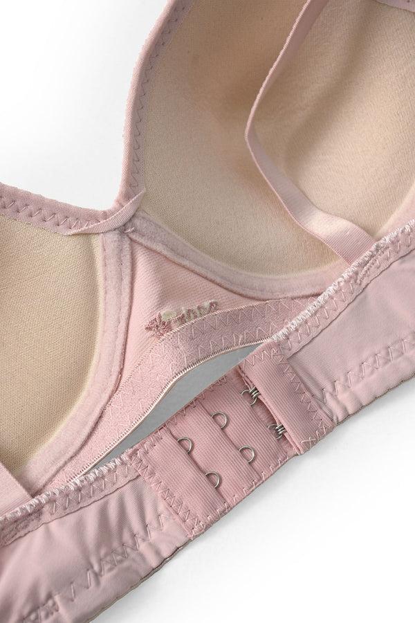 Elo Lanmengzhu Women's Rose Embroidered Padded Bra Red