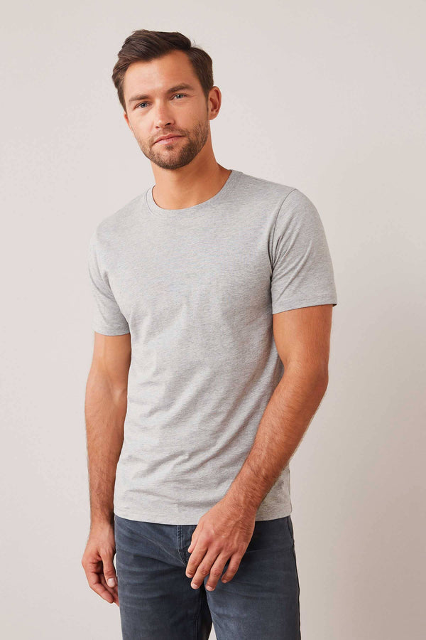 Elo LE Men's CEO Human Being Printed Crew Neck Tee Shirt Heather Grey
