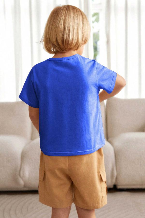 Elo Le Printemps Boy's Surfing Printed Tee Shirt Royal