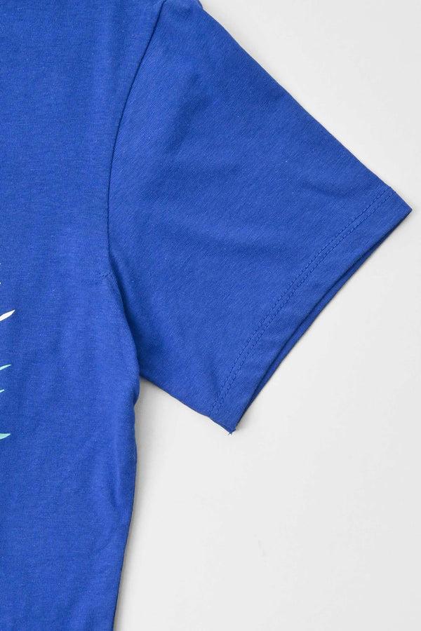 Elo Le Printemps Boy's Surfing Printed Tee Shirt Royal