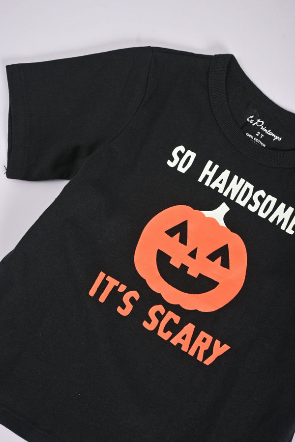 Elo Le Printemps Kid's It's Scary Printed Tee Shirt Black