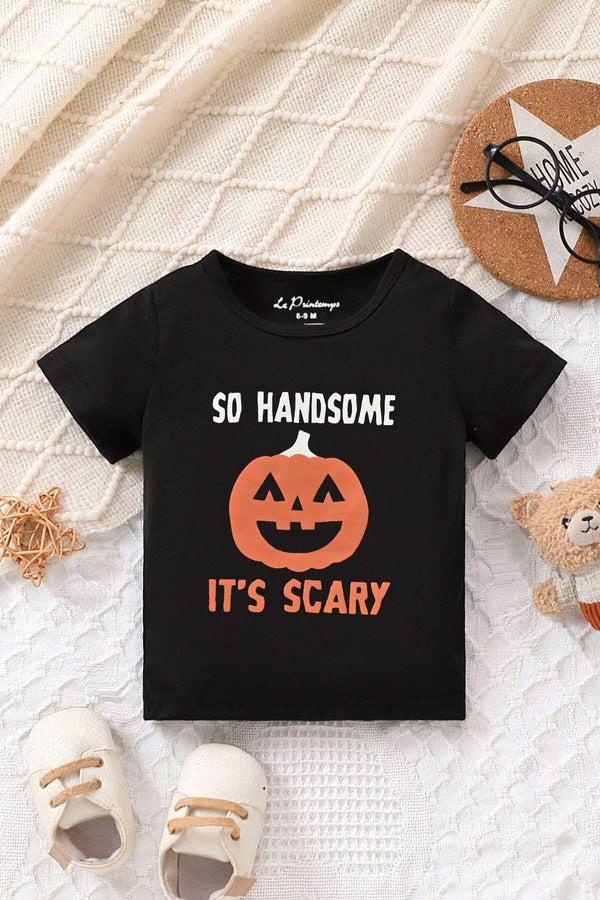 elo Le Printemps Kid's It's Scary Printed Tee Shirt Black
