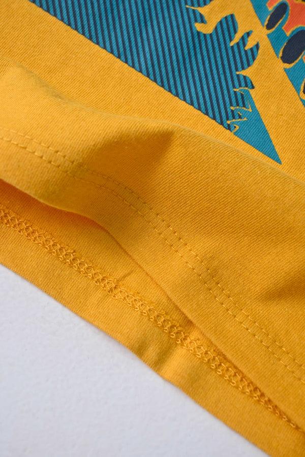 Elo Le Printemps Kid's Train Printed Tee Shirt Yellow