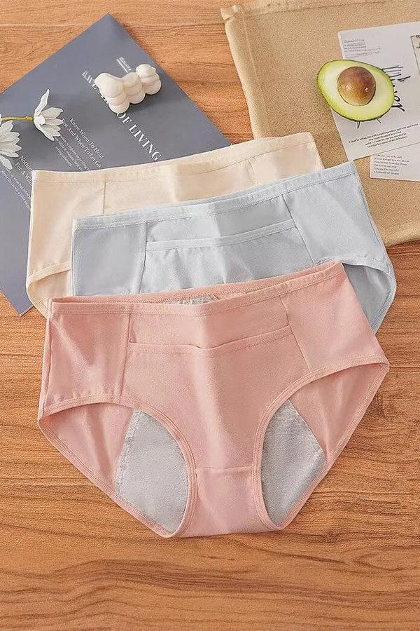 Elo Leakproof Period High-rise Breathable Panties Three Layers Period Underpants Red