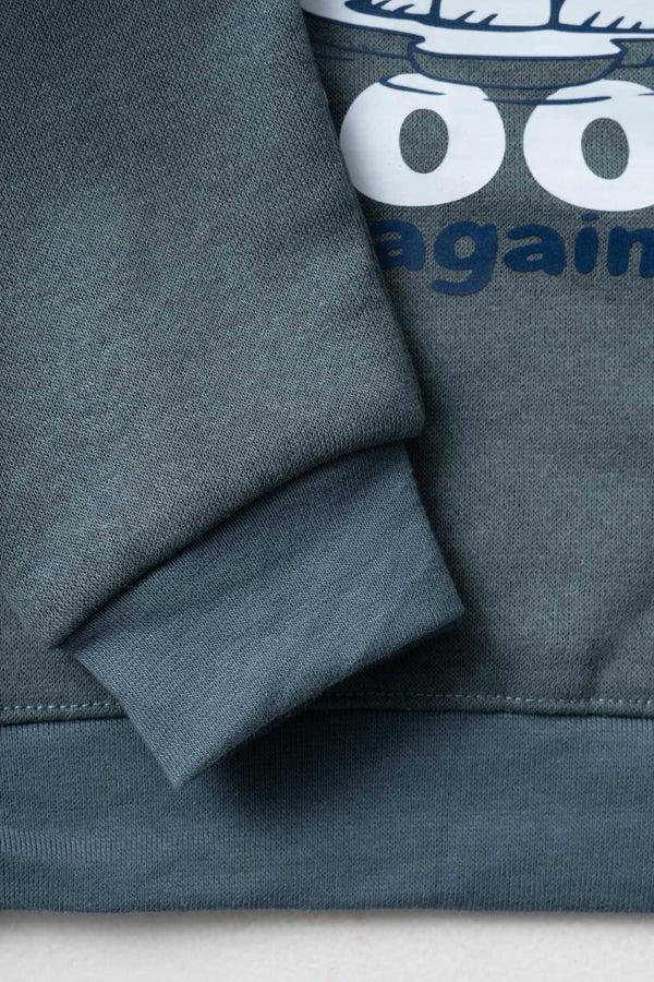 Elo Lefties Kid's Make Earth Printed Fleece Sweatshirt Teal