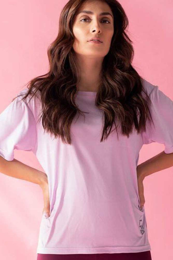 elo LFA Women's Activewear Crew Neck Tee Shirt Lilac