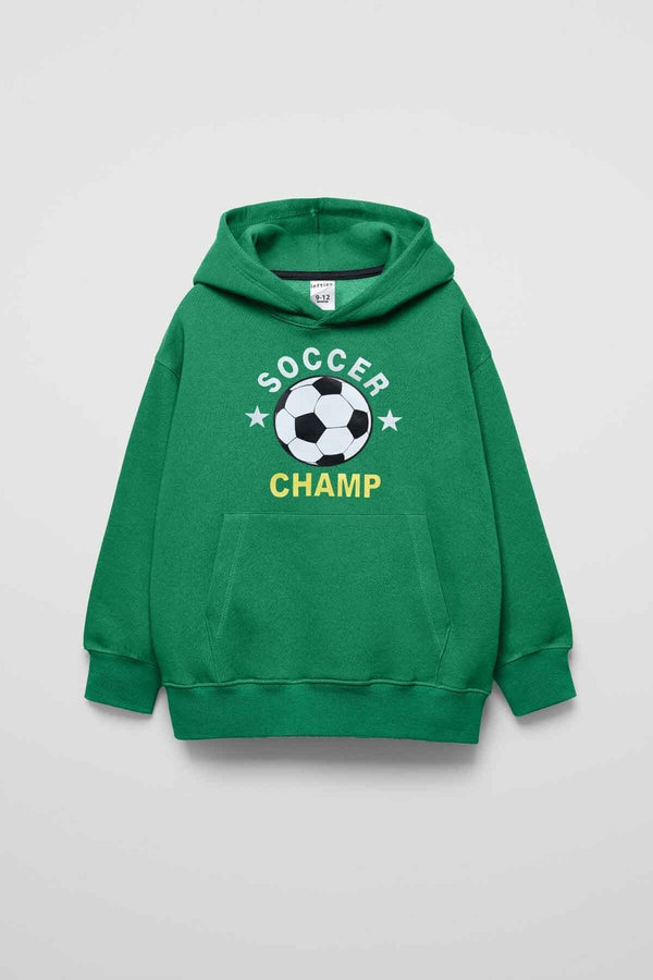 elo LFT Boy's Soccer Champ Fleece Pullover Hoodie Green