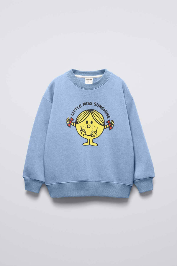elo LFT Girl's Little Miss Sunshine Fleece Sweat Shirt Sky