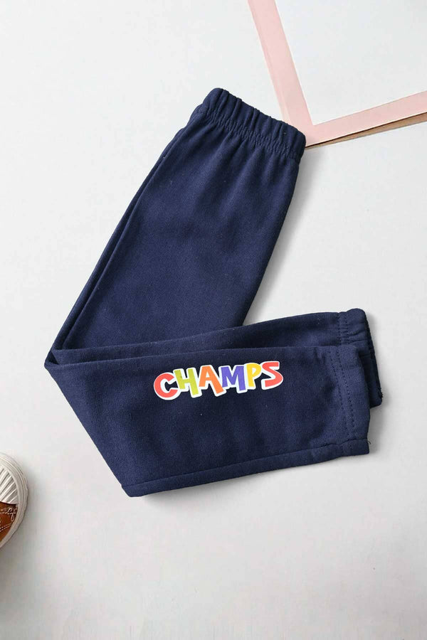Elo LFT Kid's Champs Printed Fleece Sweat Pants Navy