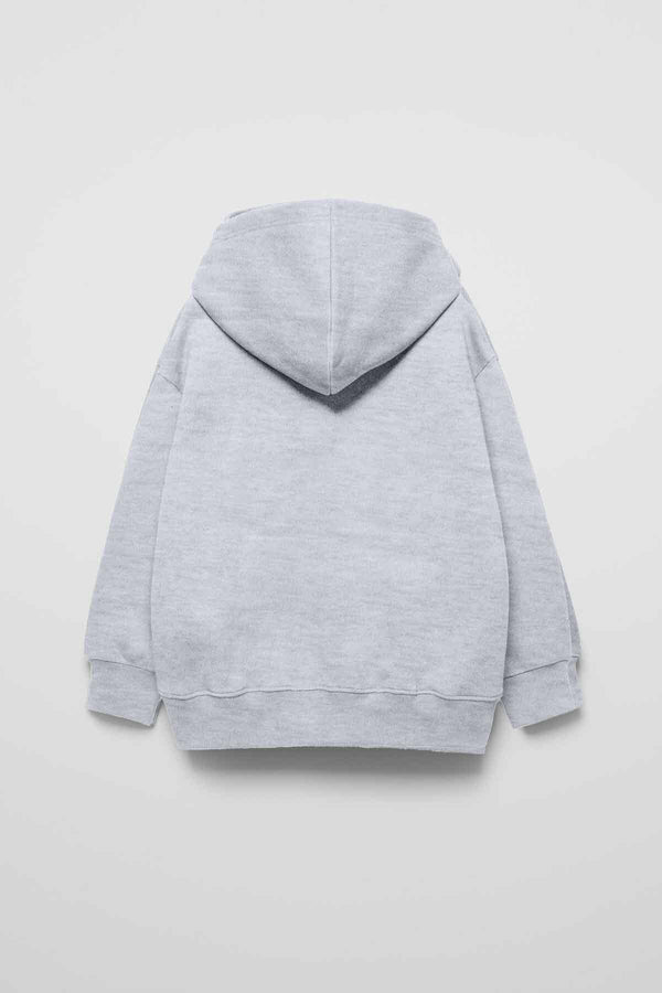 Elo LFT Kid's Drew Printed Fleece Pullover Hoodie Grey