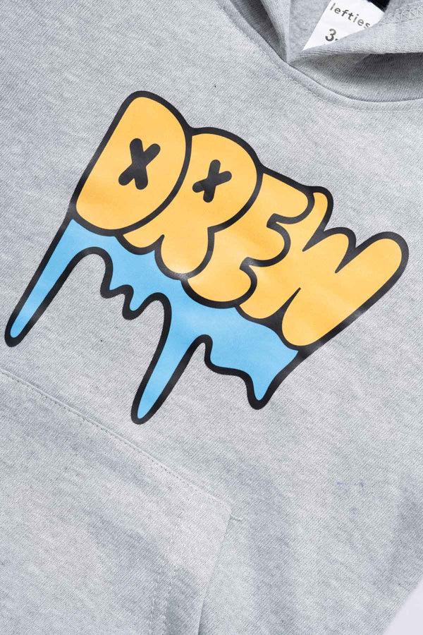 Elo LFT Kid's Drew Printed Fleece Pullover Hoodie Grey