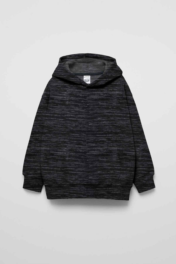 elo LFT Kid's Fleece Graz Pullover Hoodie Black Marl
