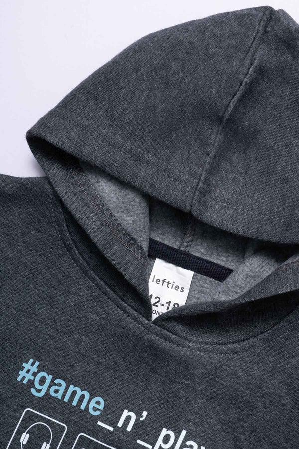 Elo LFT Kid's Game N Play Fleece Pullover Hoodie Charcoal