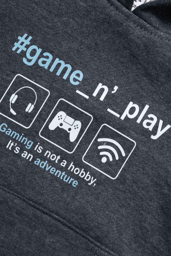 Elo LFT Kid's Game N Play Fleece Pullover Hoodie Charcoal