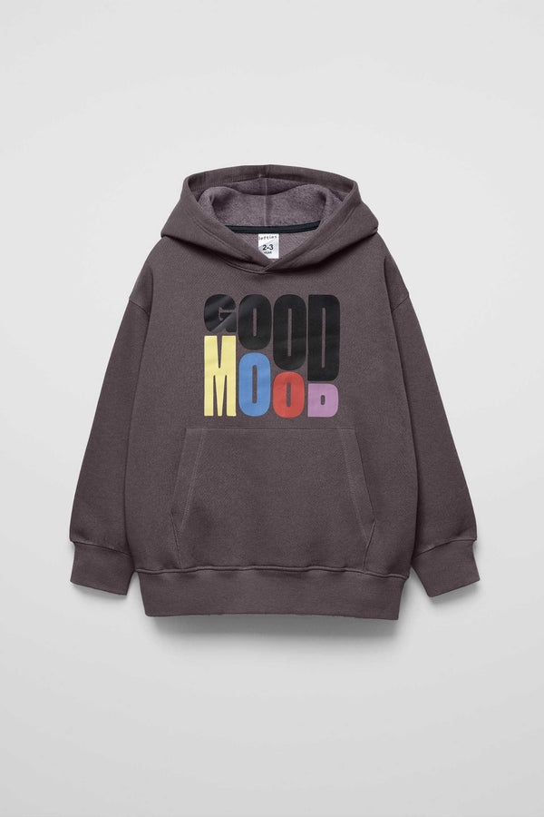 elo LFT Kid's Good Mood Printed Pullover Hoodie Plum