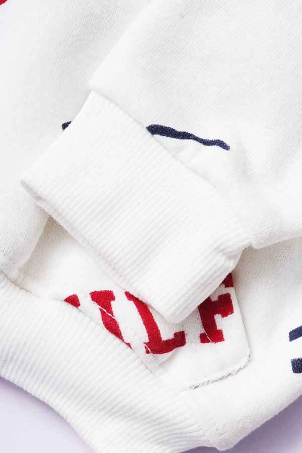Elo LFT Kid's Hilfiger Printed Pullover Hoodie White