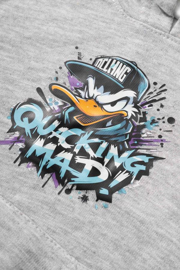 Elo LFT Kid's Quacking Mad Fleece Pullover Hoodie Heather Grey