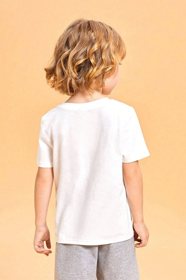 Elo LFT Kid's Solid Design Classic Tee Shirt Cool Grey