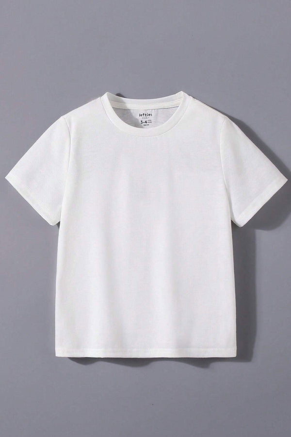 Elo LFT Kid's Solid Design Classic Tee Shirt Cool Grey