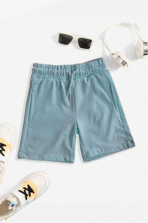 Elo LFT Kid's Solid Design Maralal Terry Shorts Blue