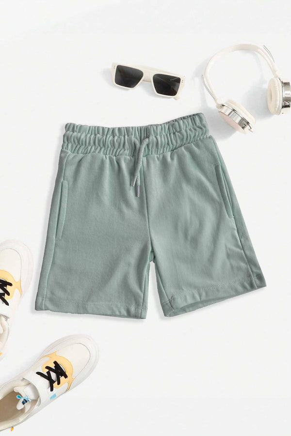 Elo LFT Kid's Solid Design Maralal Terry Shorts Blue