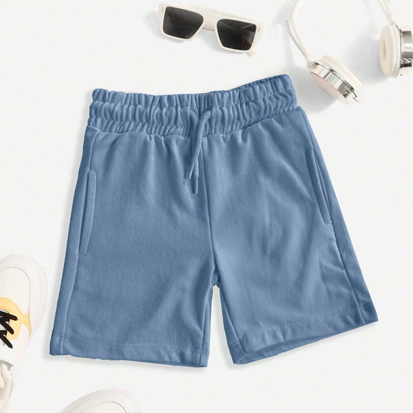 Elo LFT Kid's Solid Design Maralal Terry Shorts Blue
